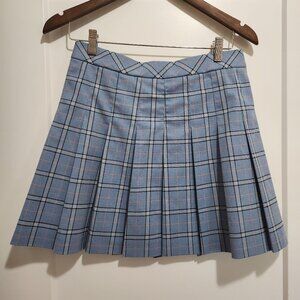 Plaid Pleated Mini Skirt